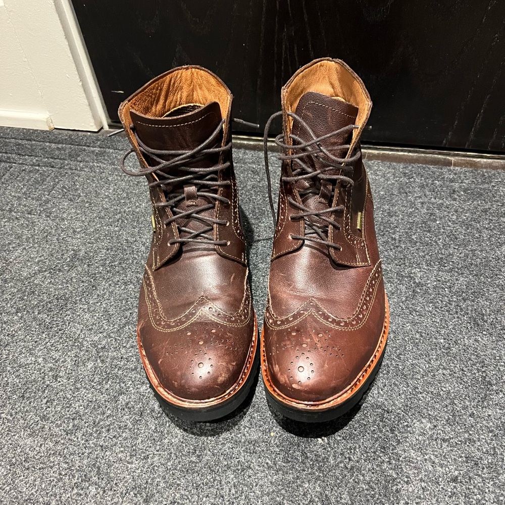Geox brown leather mens boots
